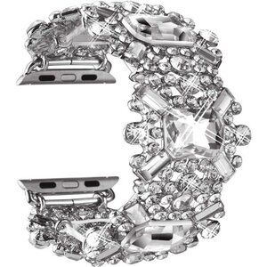 Bling Bands Compatible with Apple Watch Band, Diamond Rhinestone Metal Wristband